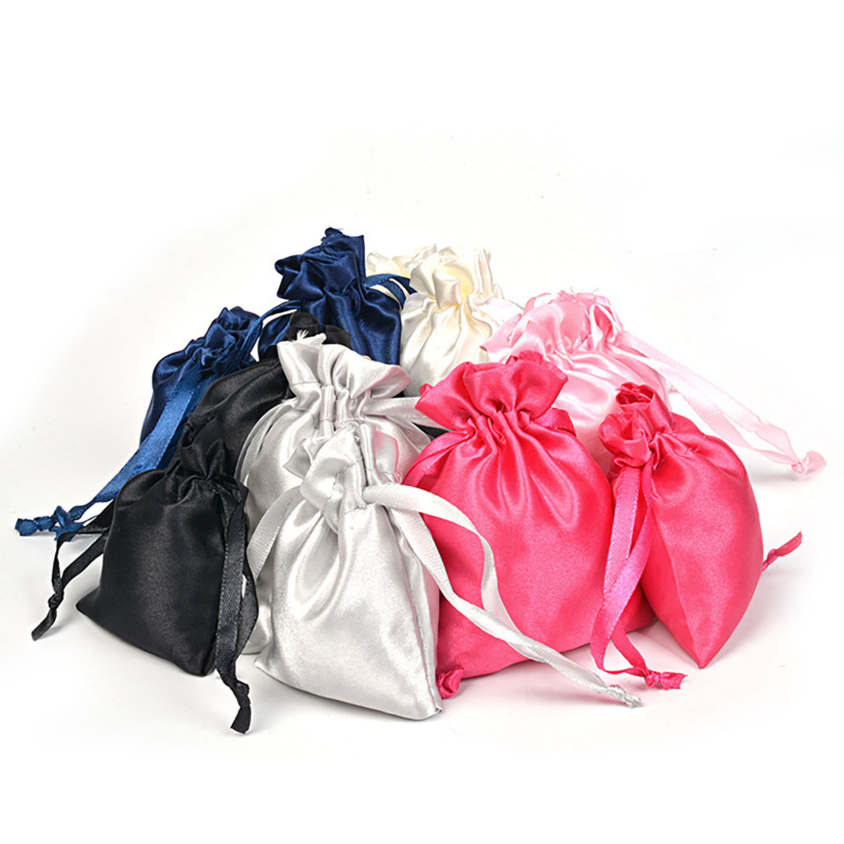 Satin Gift Bags with Drawstring 9x12cm Party Favor Bags Silk Jewelry Bags Fabric Cloth Drawstring Pouch Bags